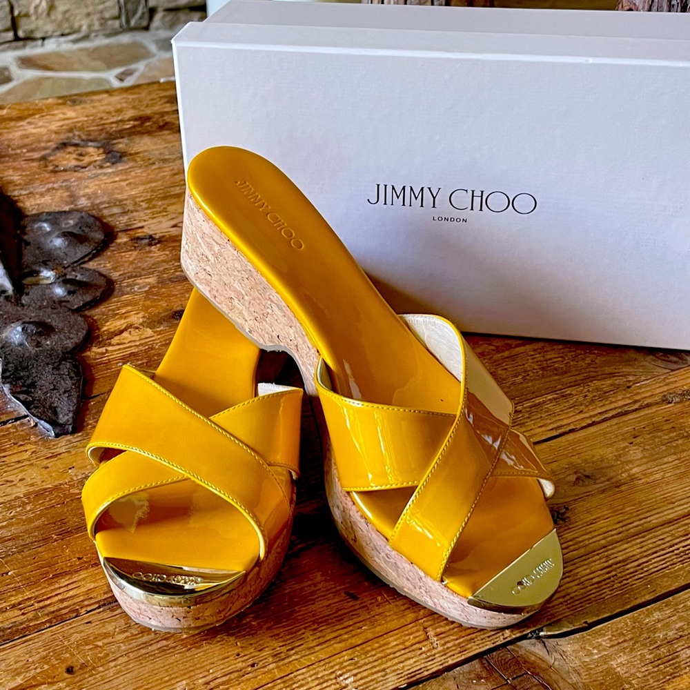 Jimmy Choo Panna Sandal EXCELLENT Condition Size 39 1/2